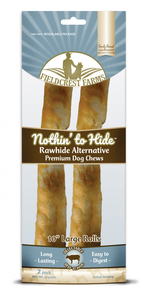 Fieldcrest Farms Nothin' to Hide Large Roll Beef Dog Chews