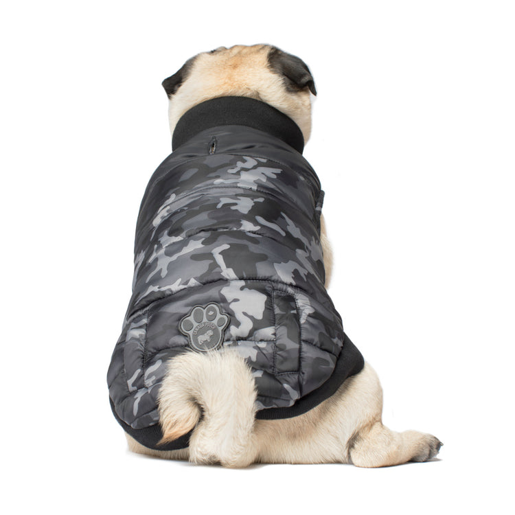 Canada Pooch Summit Stretch Black Camo Vest for Dogs