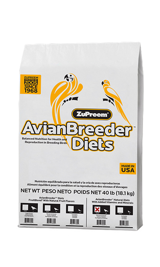 Zupreem AvianBreeder Natural Food with Added Vitamins and Minerals for Parrots and Conures