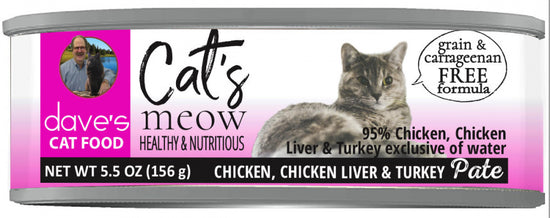 Dave's 95% Chicken, Chicken Liver & Turkey Pate Canned Cat Food