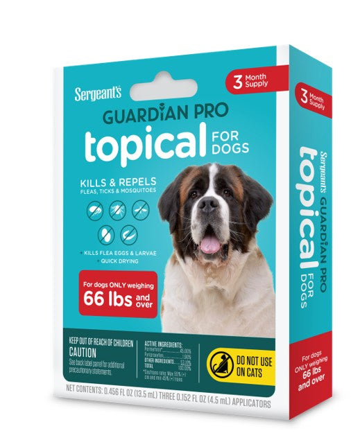 Sergeant's Guardian PRO Flea & Tick Topical for Dogs 3 Count