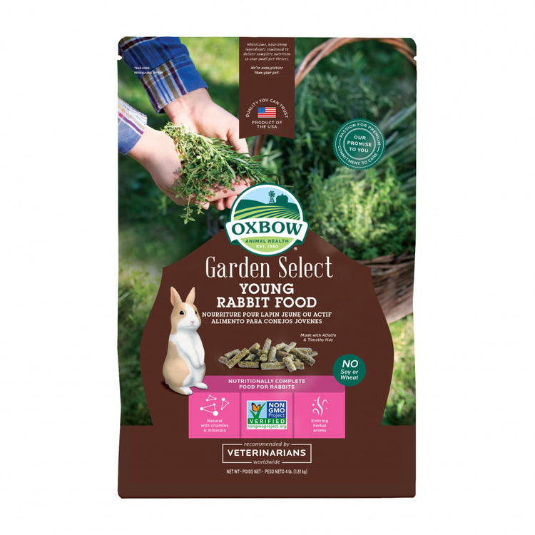Oxbow Animal Health Garden Select Young Rabbit Food Garden Inspired Recipe for Young Rabbits