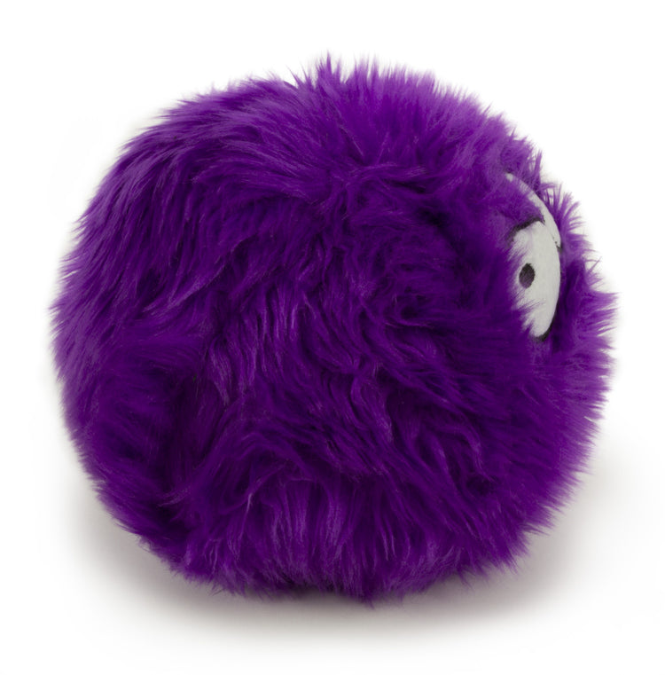 Go Dog Furballz with Chew Guard Technology Durable Plush Squeaker Dog Toy Purple