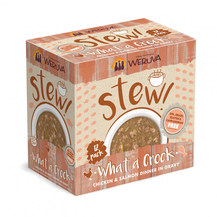 Weruva Classic Cat Stews! What a Crock with Chicken & Salmon in Gravy Canned Cat Food