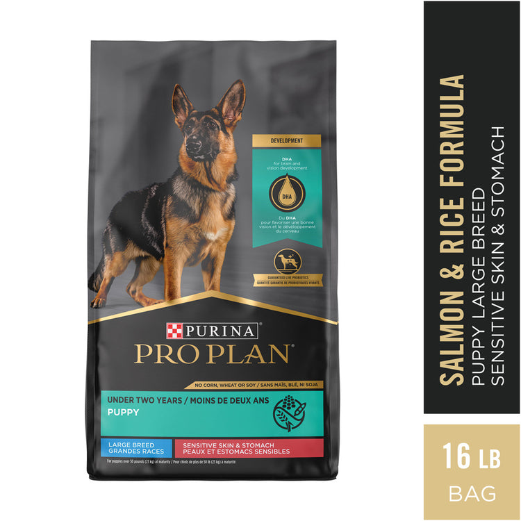 Pro Plan Sensitive Skin & Stomach Salmon & Rice Large Breed Probiotic Dry Puppy Food