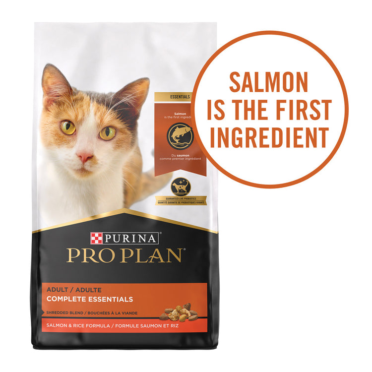 Purina Pro Plan Shredded Blend Salmon & Rice Formula With Probiotics High Protein Dry Cat Food