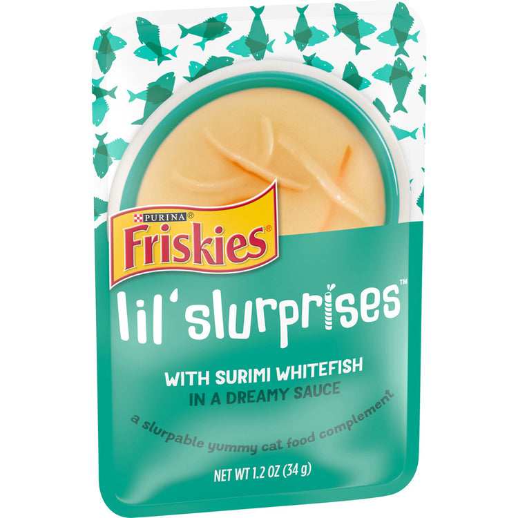 Friskies Lil Slurprises With Surimi Whitefish Cat Food Compliment