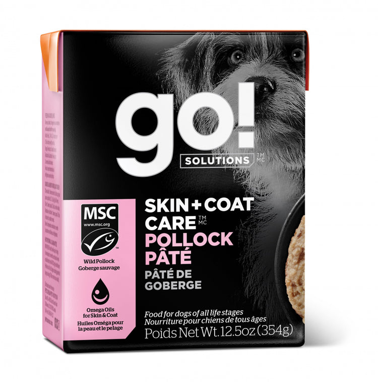 Petcurean Go! Skin & Coat Care Pollock Pate Wet Dog Food