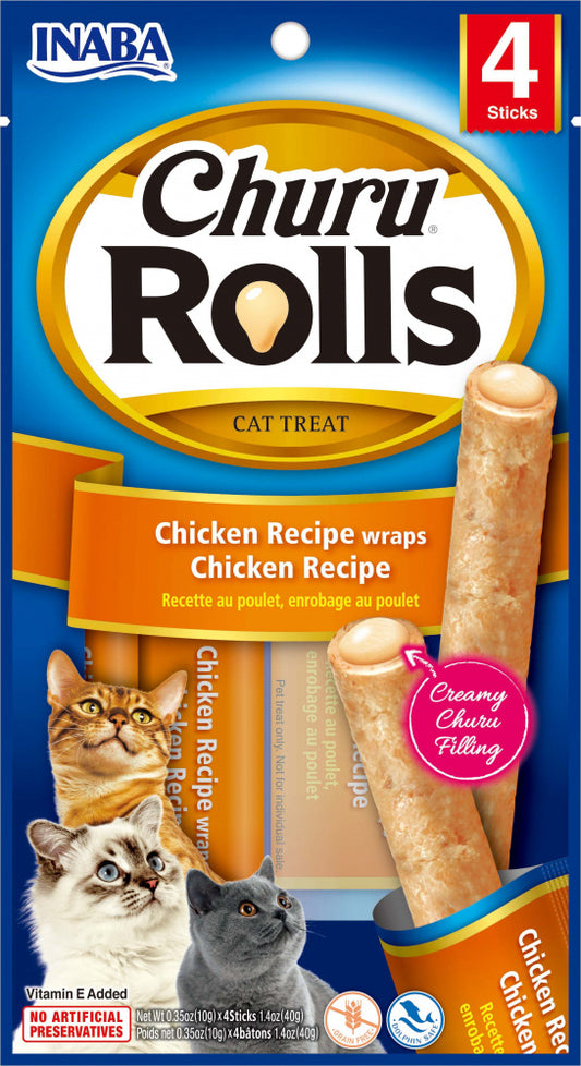 Inaba Cat Churu Rolls Chicken Recipe Wraps Chicken Recipe Cat Treats