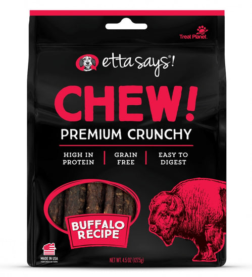 Etta Says Chew! Premium Crunchy Buffalo Chew Dog Treats