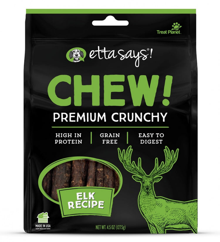 Etta Says Chew! Premium Crunchy Elk Chew Dog Treats