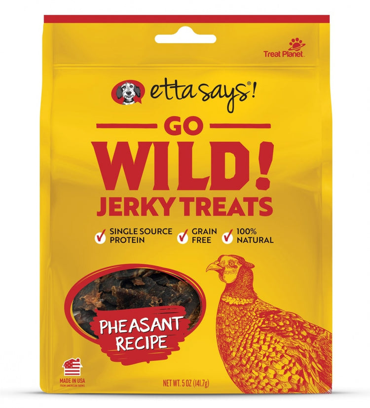 Etta Says Go Wild! Jerky Treats Pheasant Recipe Dog Treats