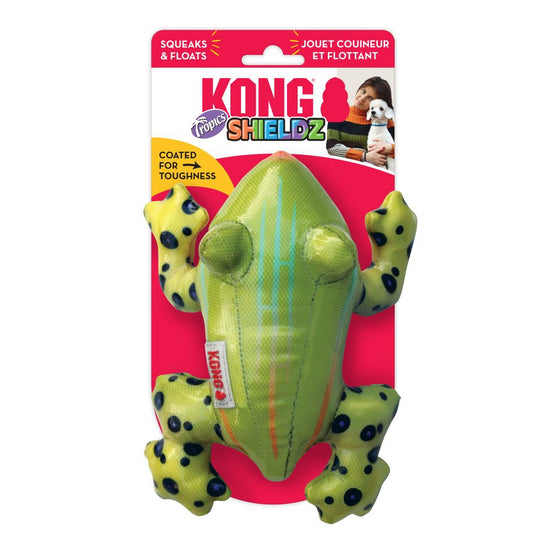 KONG Shieldz Tropics Frog Dog Toy