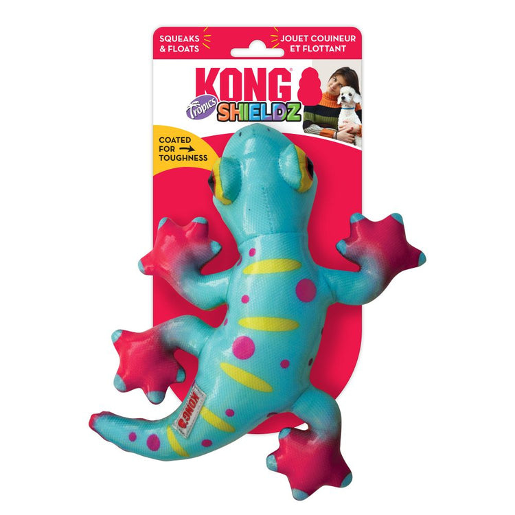 KONG Shieldz Tropics Gecko Dog Toy