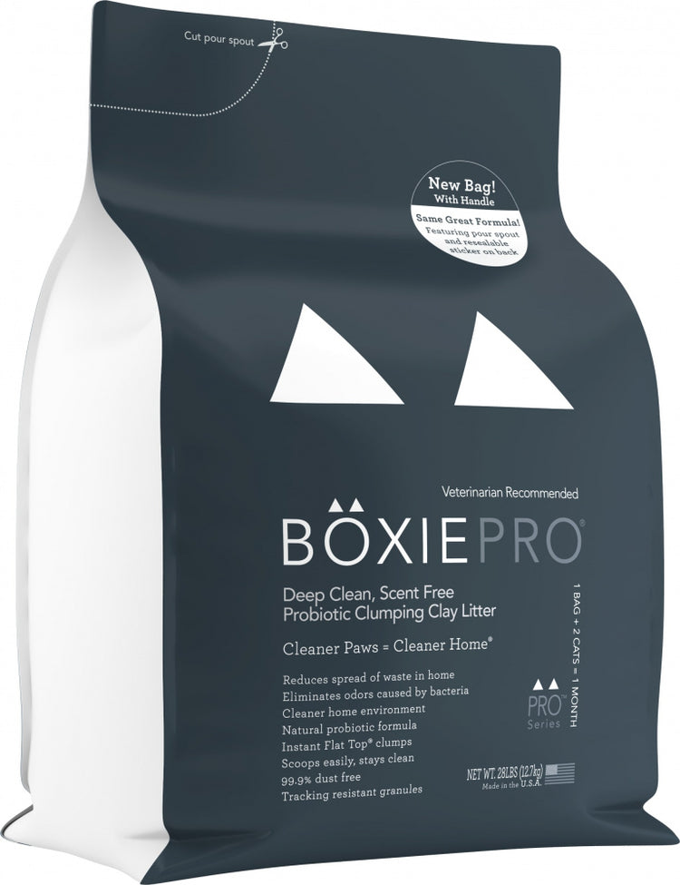 BoxiePro Deep Clean Scent Free Probiotic Clumping Clay Litter
