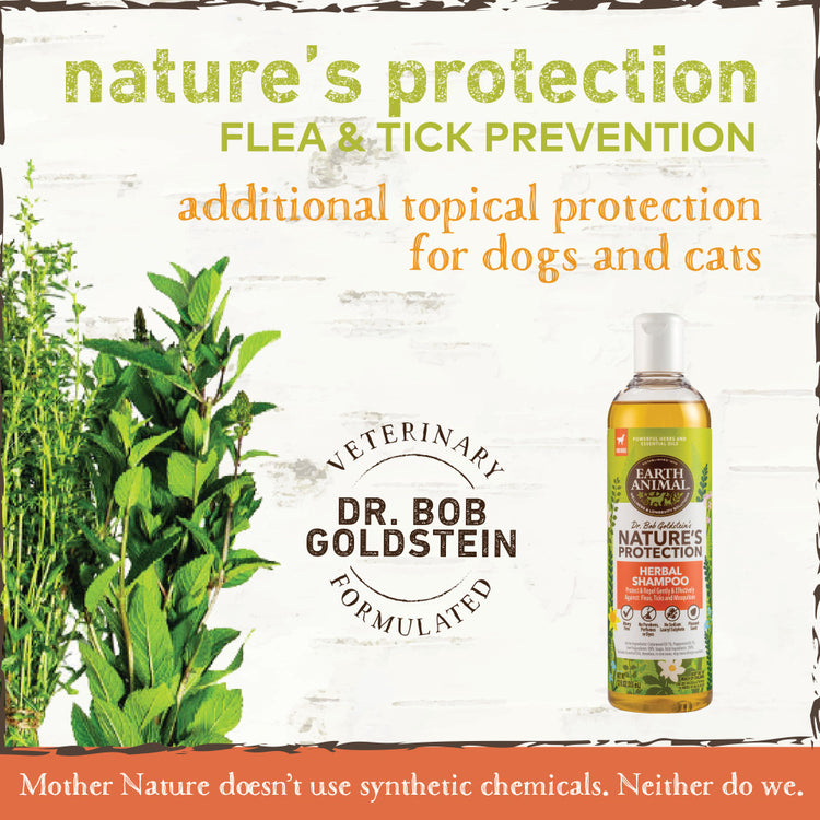 Earth Animal Nature's Protection Flea & Tick Prevention Herbal Shampoo for Dogs