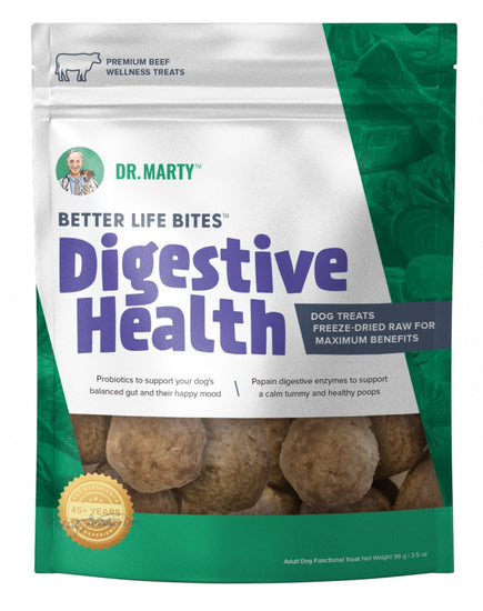 Dr. Marty Freeze Dried Raw Dog Treats Better Life Bites Digestive Health