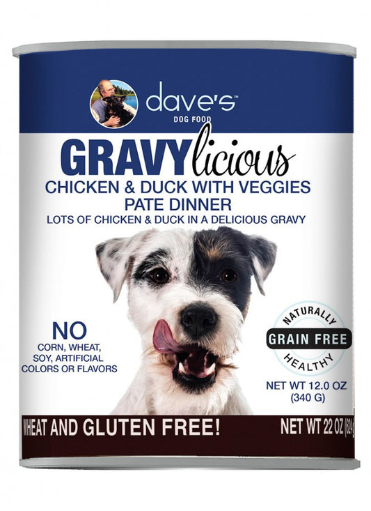 Dave's Pet Food Gravylicious Chicken & Duck With Veggies Pate Dinner